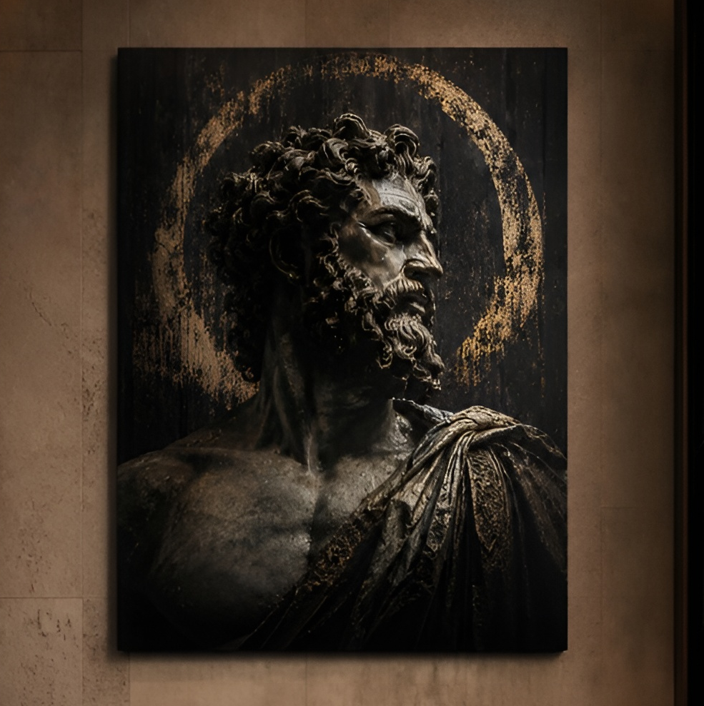 The Stoic collector-grade mythological aluminium artwork