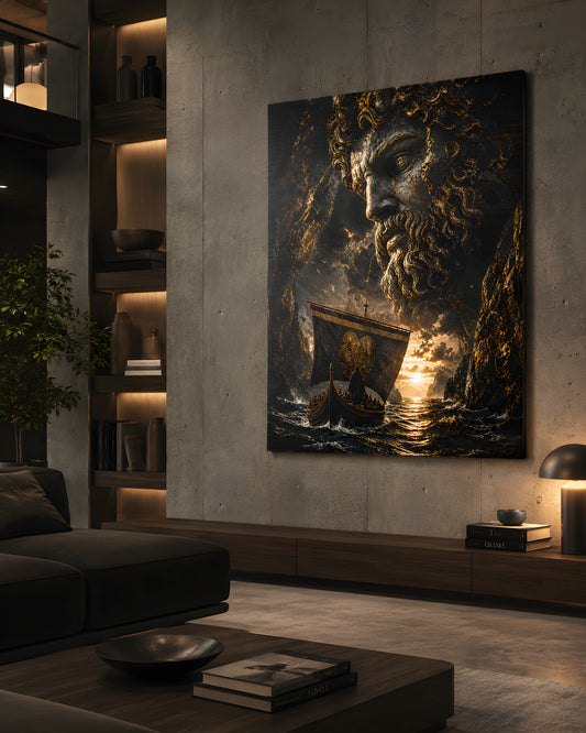 Large scale Aeterna collector artwork displayed in contemporary luxury interior
